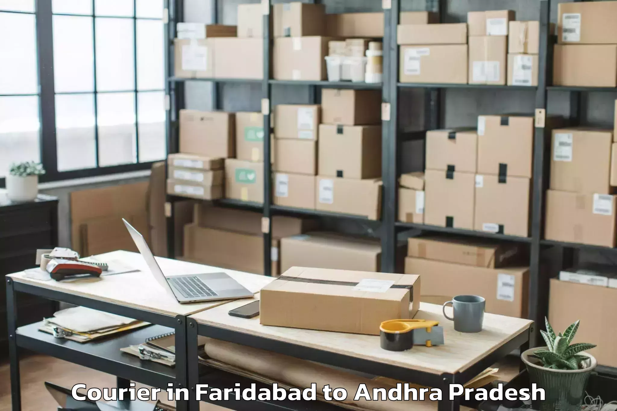 Easy Faridabad to Kanuru Courier Booking